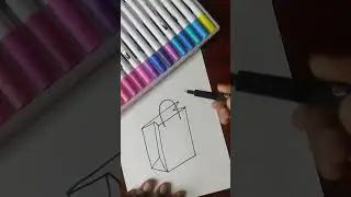 Happy paper bag day |#paperbag #bag #bagshorts #bagdrawing