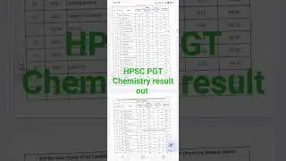 HPSC PGT Chemistry result || hpsc PGT update today || hpsc PGT chemistry update || hpsc PGT result