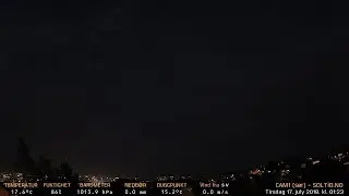 Timelapse Cam 1 - Natt til 17. juli 2018