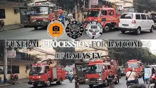 Fire trucks spotted at the funeral procession of batcom 24