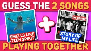 GUESS THE 2 SONGS PLAYING AT THE SAME TIME 🎶 🤯 ROCK VS. POP | Song Quiz