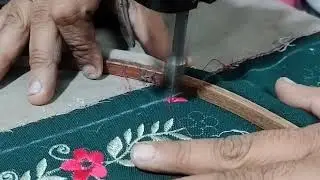 Cut work corner buta design machine embroidery for beginners.