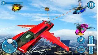 Flying Limo Police Helicopter Car Robot Games#12