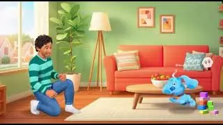 3D Animation Blues Clues And You Living Room Josh And Blue Puppy 🐶 