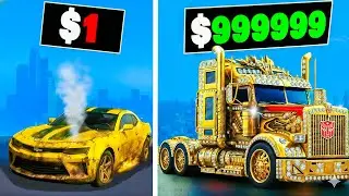 $1 to $1,000,000,000 TRANSFORMER CAR in GTA 5!