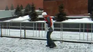 Ice-skating on red square - Moscow! lol