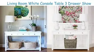 White Console Table: To Show Living Room Wooden White Console Table(Sofa Table Console Table)