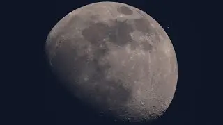 Transit of ISS Space station in front of the Moon in 4K
