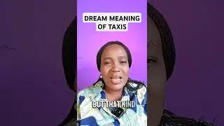 DREAM MEANING OF TAXIS. WHAT IS THE DREAM MEANING OF DRIVING IN A TAXI.. #taxi #dream #answer