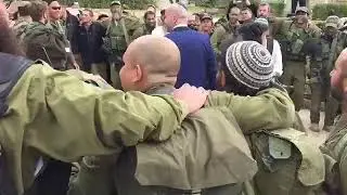 Dancing soldiers at wedding in Hevron