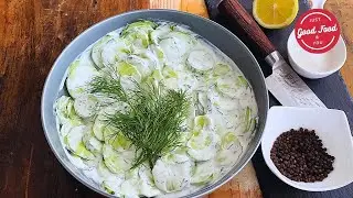 Gurkensalat mit Suchtgefahr |  Gurkensalat Rezept, Cremig & Sahnig 
