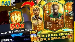 OMG! PACKED TOURE, MARCHISIO, OKOCHA - OPENING 50x MAX 89 WC HERO UPGRADE PACKS | FIFA 23 &bull; RTG #40😲