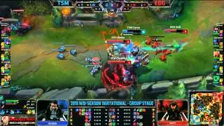 TSM vs EDG | Dyrus Gets Camped And Dived | MSI 2015