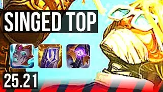 SINGED vs YASUO (TOP) | 67% winrate, 7/4/19 | KR Master | 25.21