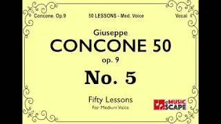 Concone 50, Op.9 No.5 (Medium Voice, 콘코네 중성용)