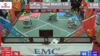 VEX Worlds 2016 - VRC High School - Math - Qual 120 (2188A 6916C) 238 vs 175 (917S 4800)