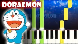 Doraemon Opening Theme Song | Piano Tutorial | Karaoke