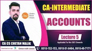 #CA Inter Accounts classes I CA Inter Accounts revision marathon I Online Live Classes I Class 5