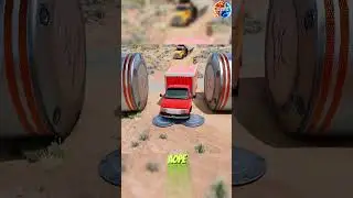 Epic Car Crash Test in BeamNG Drive #shorts #beamingdrive