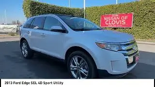 2013 Ford Edge White Platinum Clearcoat Metallic Medium Light Stone Leather madera Visalia Fresno F