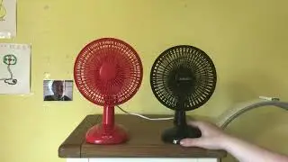 2013 Airflow 6 inch red desk fan VS AirArtDeco 6 inch black desk fan