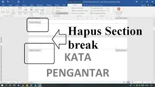 Cara menghapus Section Break