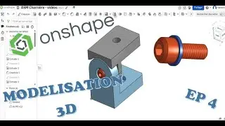 Ep4 : Vis CHC M5 et rondelle - tuto Onshape - CAO charnière