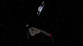 Star Trek Bridge Commander (Remastered) USS Voyager and Delta Flyer Vs Hirogen Holoship (RESCUE)