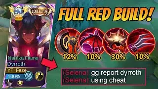 GLOBAL DYRROTH FULL RED BUILD!! 😳🔥 (most broken lifesteal build for sustain dyrroth??)