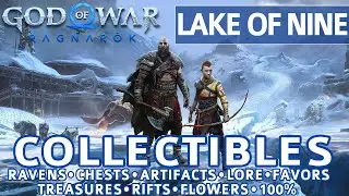 God of War Ragnarok - Lake of Nine Все коллекционные локации (сундуки, артефакты, вороны) - 100%