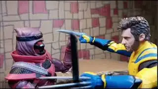 Wolverine Vs Salazar AKA The Red Ninja. Epic Stop Motion Animation! #trending #marvel #viral #shorts