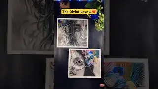 The divine love🪷❣️holi special drawing ✍🏻 #radhakrishna #artwork #fypviral #holi #hururu
