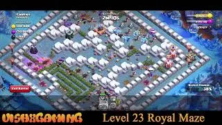 Clash of Clans Controllable Heroes Cookie Chaos Challenge ! Level 23 Royal Maze ! 3 Star Strategy.