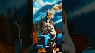 The cat wanted to eat some cooked chicken| AI Cat Cafe|#yt #cat #funny