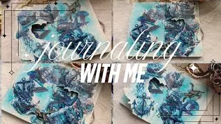 Ocean blues journaling 🌊⚓ Calm, layered & dreamy #asmr #journal 