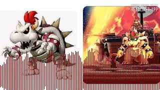Mario Tennis Open Dry Bowser Voice Clips VS Super Mario Galaxy King Bowsers Entrance instrumental