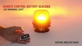 Wireless Remote Control Rechargeable LED Warning Beacons Lights Battery Inside the Lamp