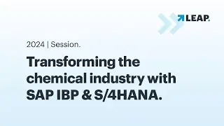 Transforming the chemical industry with SAP IBP & S/4HANA.
