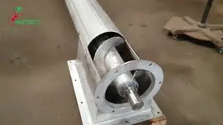 Cận cảnh sản xuất vít tải và phễu cho dây truyền cấp liệu