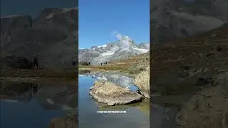 Beautiful Reflection of #Mount #Matterhorn #Zermatt #Switzerland Reminiscing Matterhorn! #Shorts