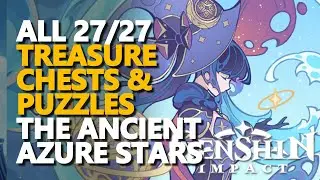 All The Ancient Azure Stars Treasure Chests & Puzzles Genshin Impact