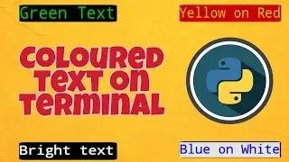 How to add Custom colors to text on Terminal? | Python mini project |Crazy Coders