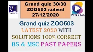 VU Grand quiz ZOO503 27/12/2020