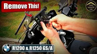 BMW R1250GS Removal of OEM Sat-Nav GPS Cradle & Power Supply - Two Minute Tips