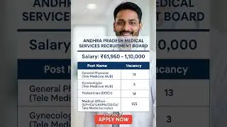 APMSRB Recruitment 2025 | 185 Vacancies | Apply Online for Doctors & Medical Officers #medical  #job