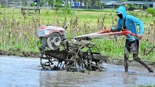 How to Level Watered Land Perfectly with a Hand Tractor and Leveler Attachments