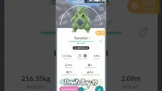 100IV Larvitar into Tyranitar in my Pokemon Go #shorts #short #ytshorts #pokemon #pok&eacute;mon #pokemongo