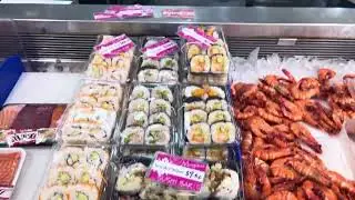 Morgan&rsquo;s seafood Brisbane prawn and sushi section