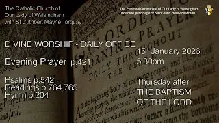 Evening Prayer (Evensong) from OLW Torquay  Thursday after The Baptism of The Lord