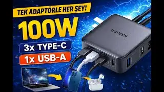 UGREEN 100W 4 Portlu GaN Şarj İstasyonu | 3 Type-C + USB Hızlı Şarj Cihazı İnceleme